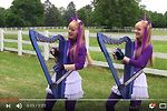 美國雙胞胎姊妹演奏豎琴 人美音樂也美