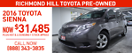 Richmond Hill Toyota買豐田車 租賃利率零起外加現金折扣