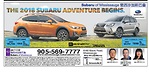 大多倫多Subaru of Mississauga 2017年9月10月新車優惠折扣一覽