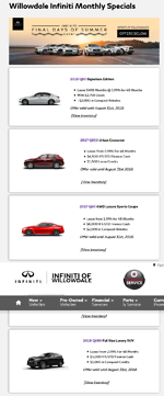 多倫多Infiniti of Willowdale車行促銷 2018款Infiniti Q50優惠租賃每月付款498元起加稅