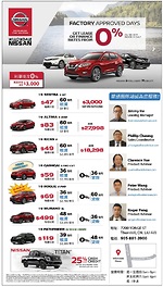 多倫多Willowdale Nissan車行 2019年秋季独家新車優惠折扣一覽